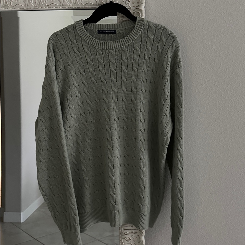 Brandy Melville Sage Cable Knit Sweater